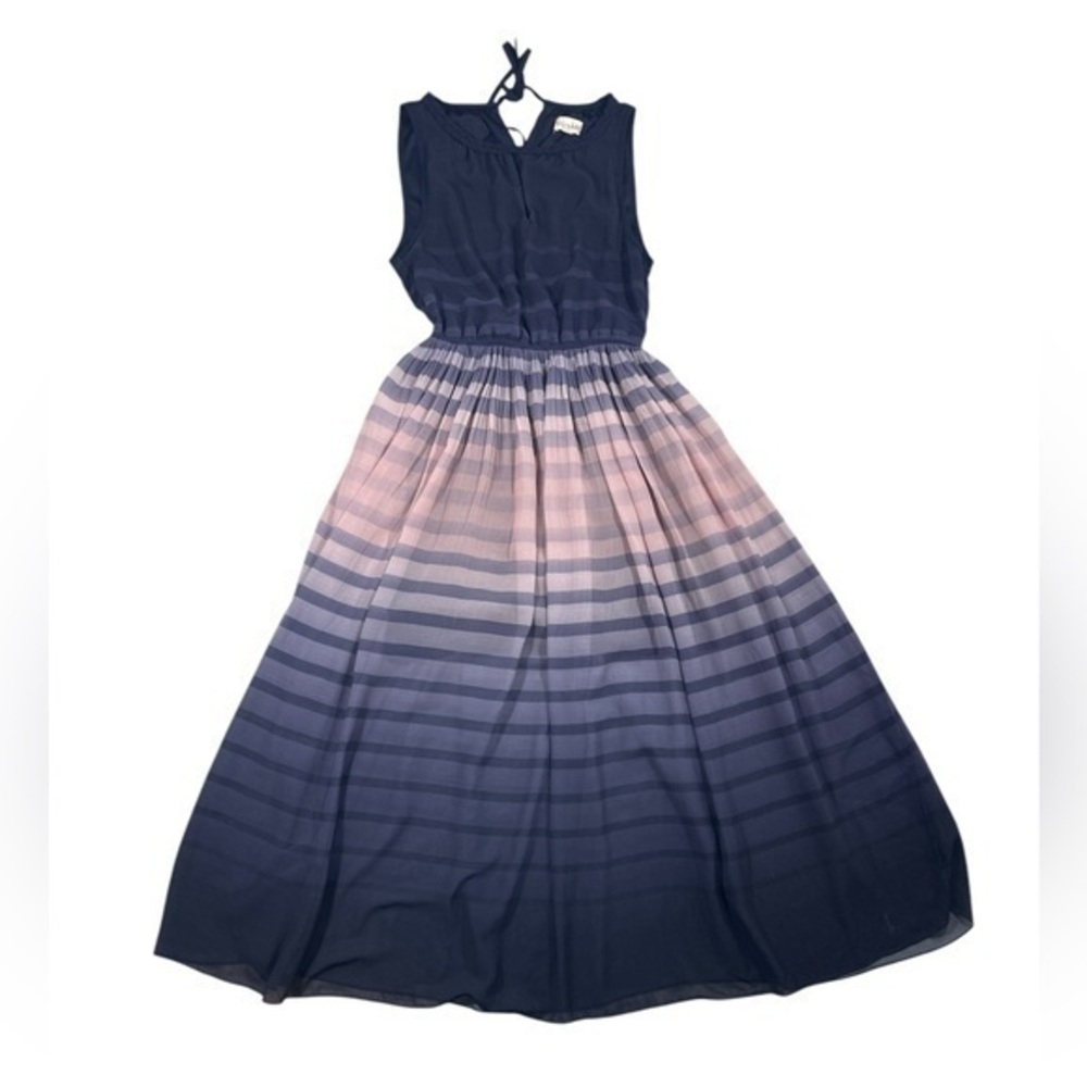 Maison Jules Purple Striped Sleeveless Dress